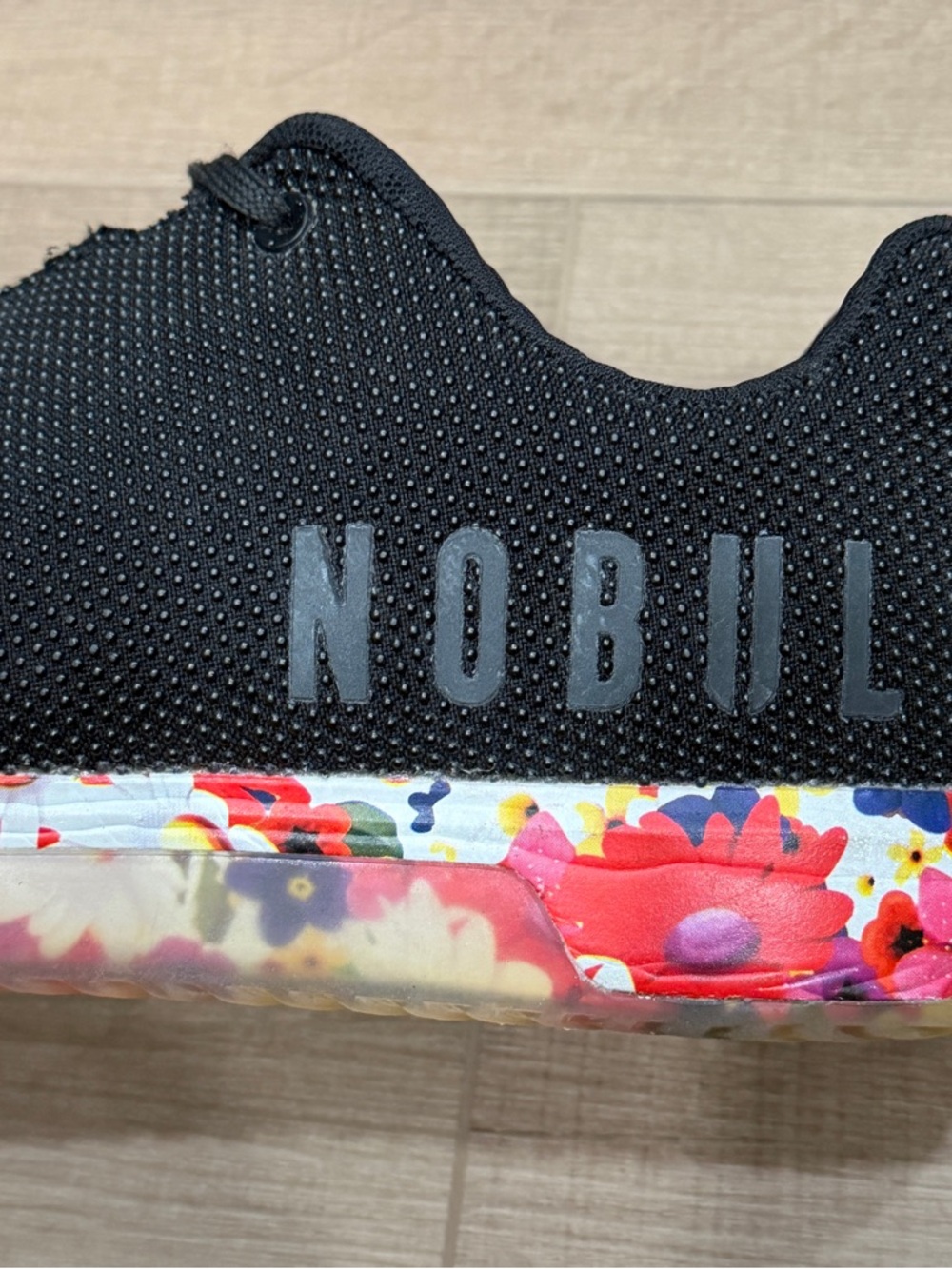 NOBULL Trainer Shoes Men 14 Women 15.5 Black Floral CrossFit TrainingGym Sneaker - Picture 4 of 16
